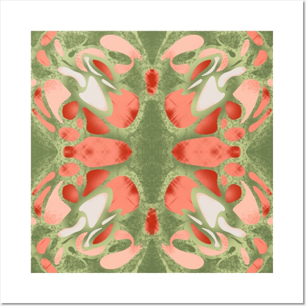 Coral abstract pattern Wall Art by maryglu